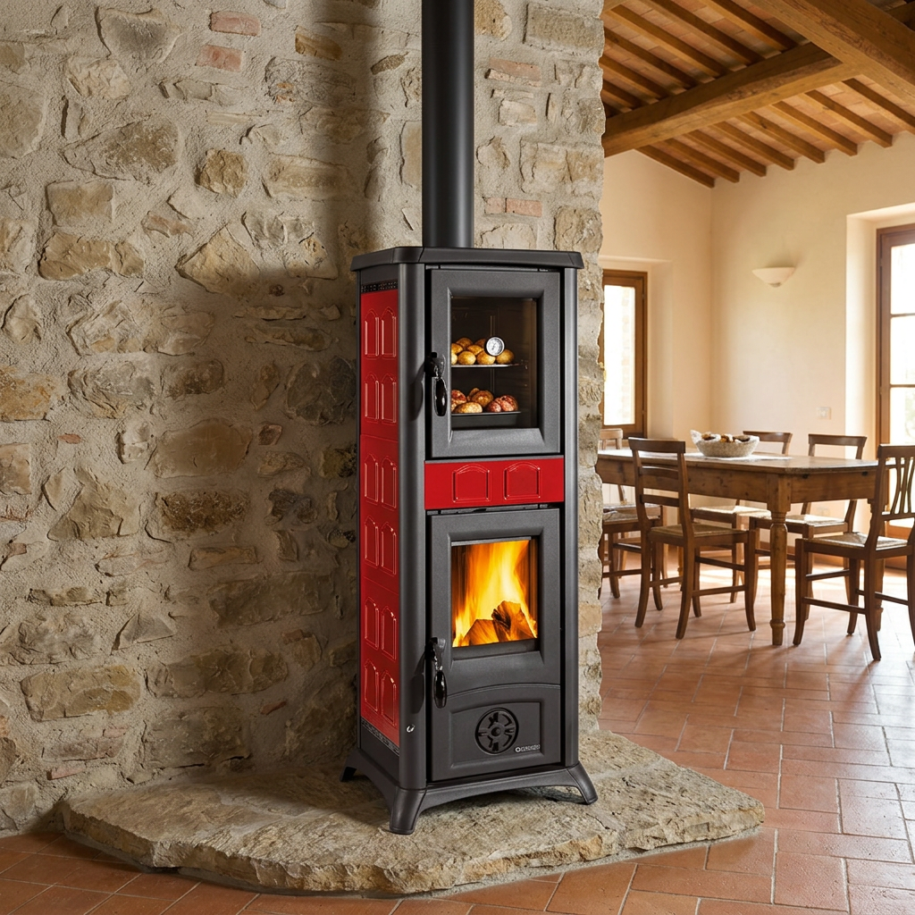 Gemma Forno bordeaux in ambiente rustico