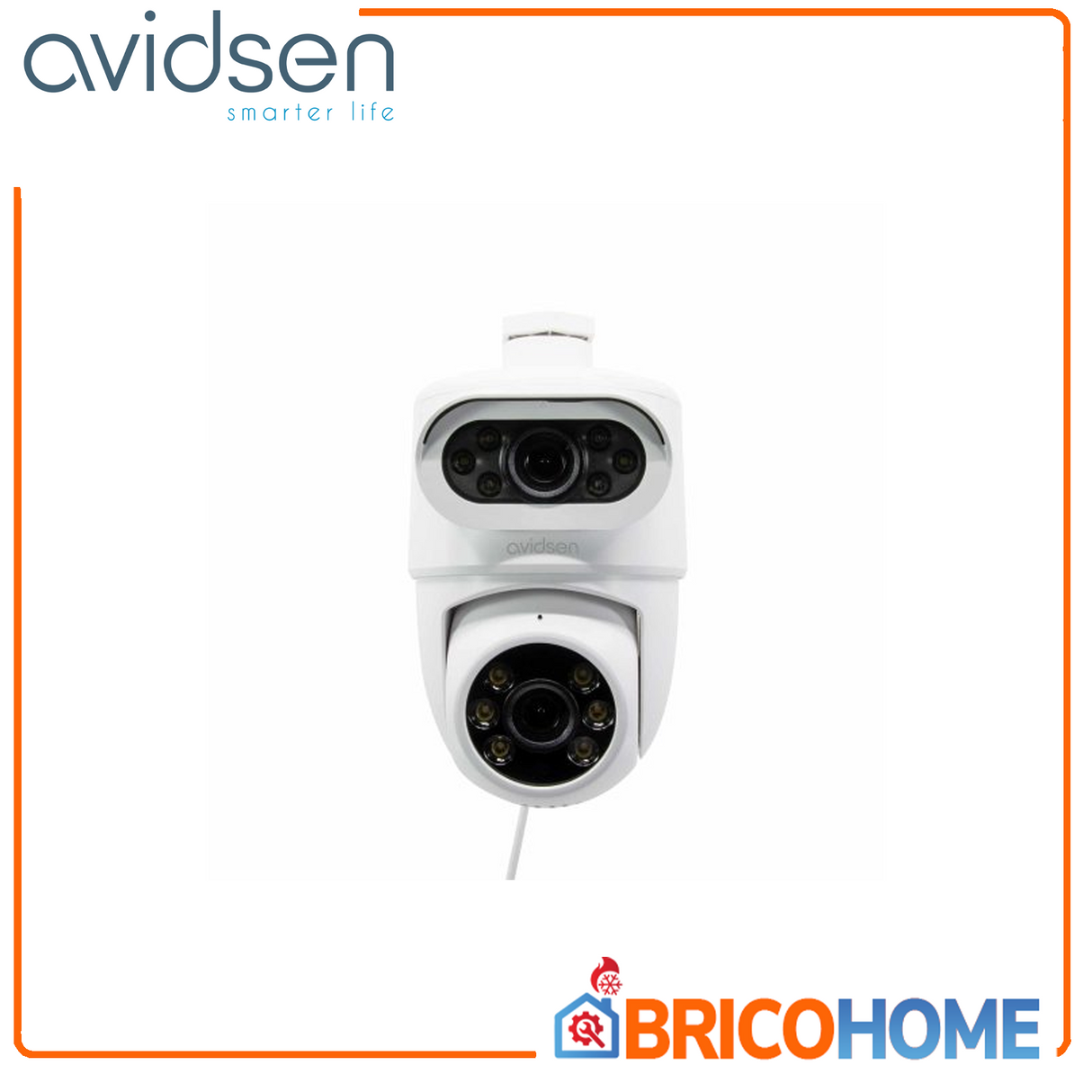 Avidsen Telecamera IP motorizzata 2K per esterni con doppio obiettivo HomeCam Dual PTZ 127156