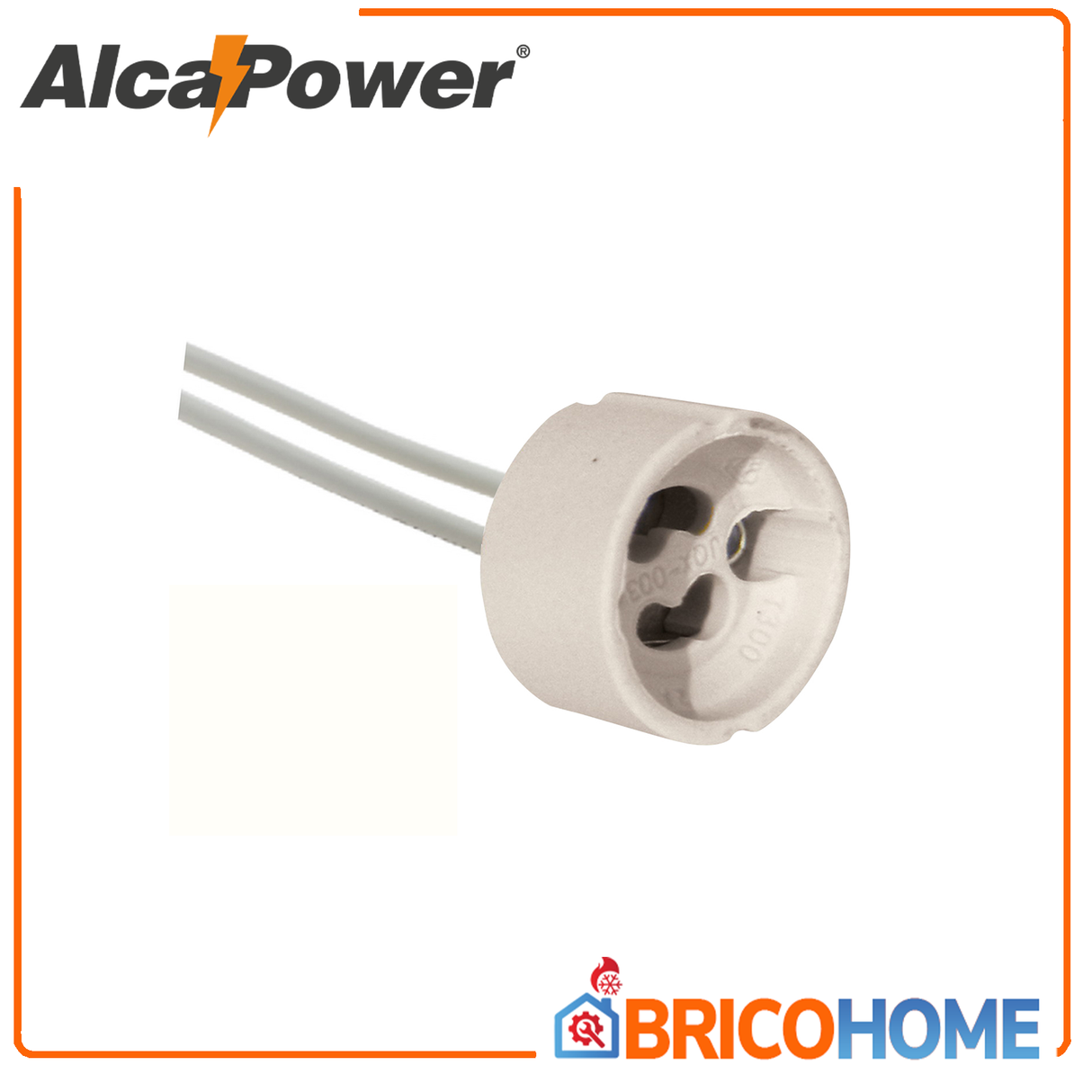 Portalampada GU10 in ceramica con cavi