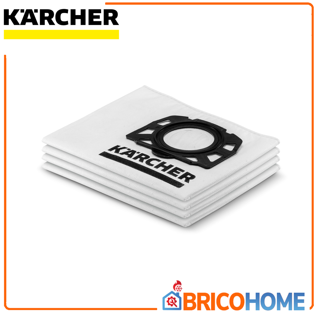 Karcher Sacchetti filtro in vello 4 pezzi per WD2 e WD3