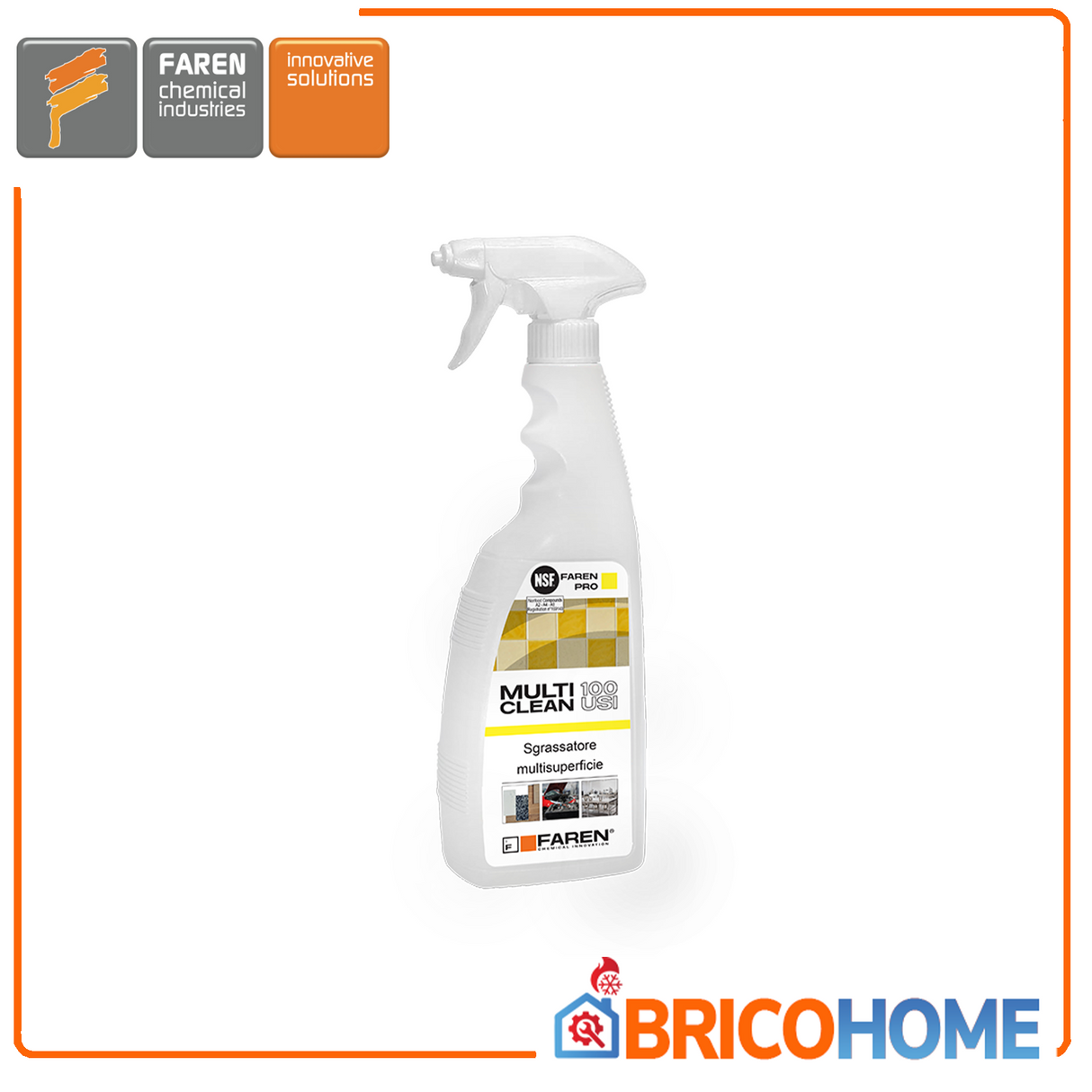 FAREN Sgrassatore concentrato Multi Clean 100 USI 750ml