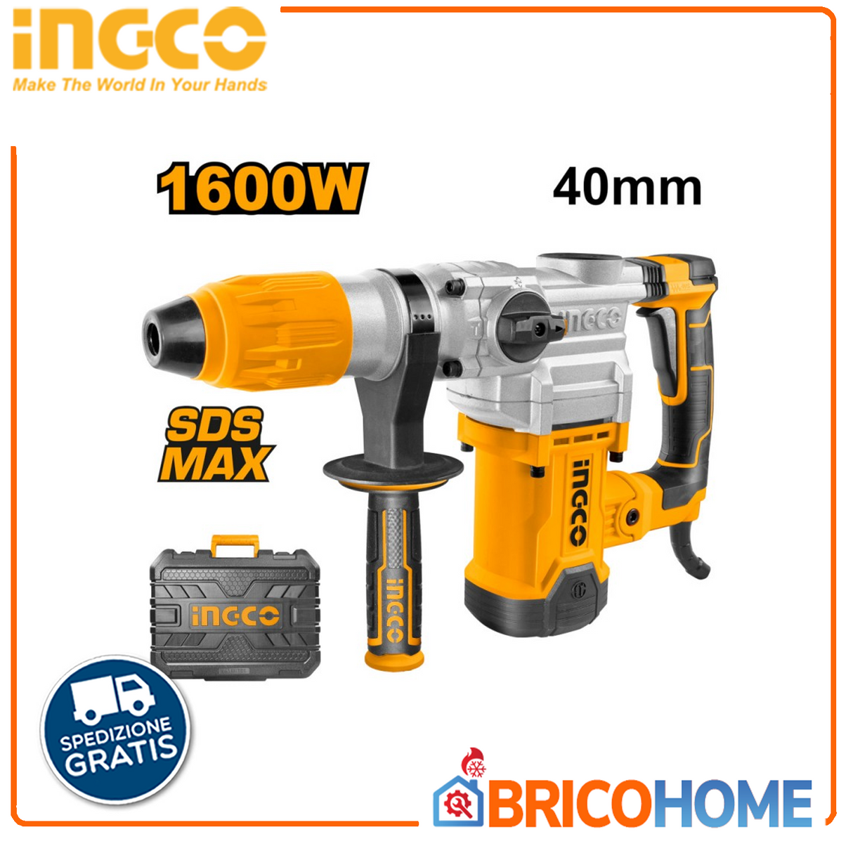 1600 W SDS-MAX Bohrhammer mit Koffer – INGCO