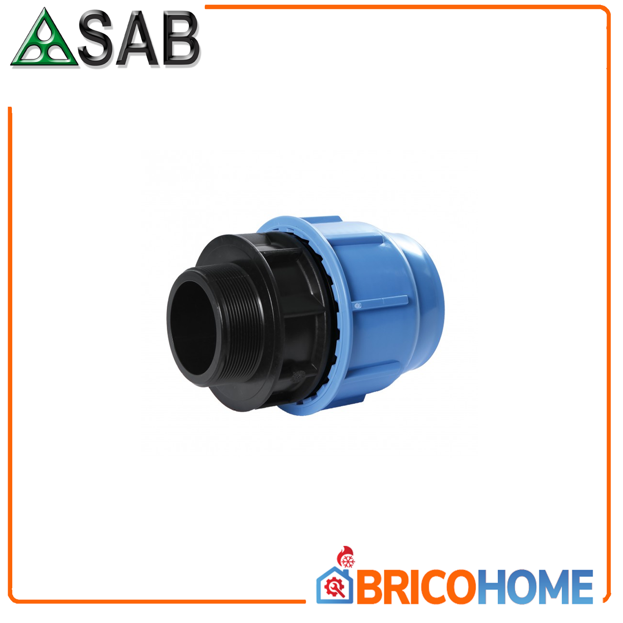 Raccordo a compressione Blue Seal maschio 50 x 1-1/2' per tubi in polietilene - SAB