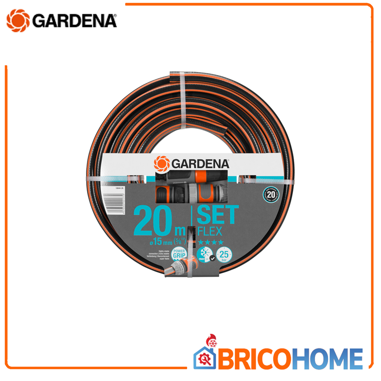 SET tubo da giardino 5/8'' x 20MT con accessori - Comfort FLEX GARDENA