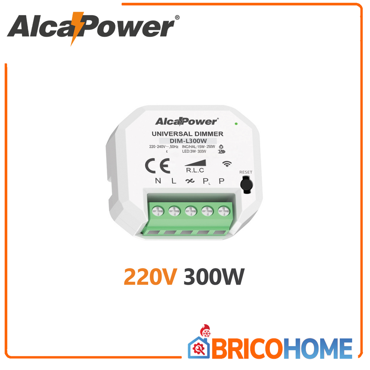 Dimmer Smart Wi-Fi da pulsante 220-240V AC 300W - Alcapower