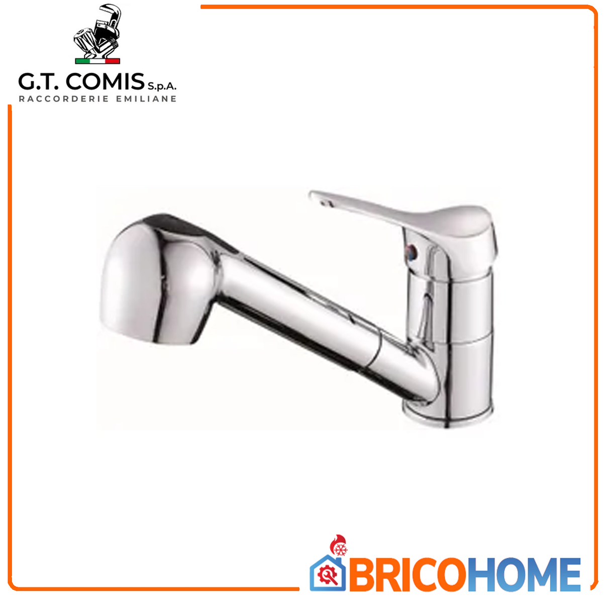 Better Miscelatore monocomando per Lavello con doccetta estraibile Serie Matisse