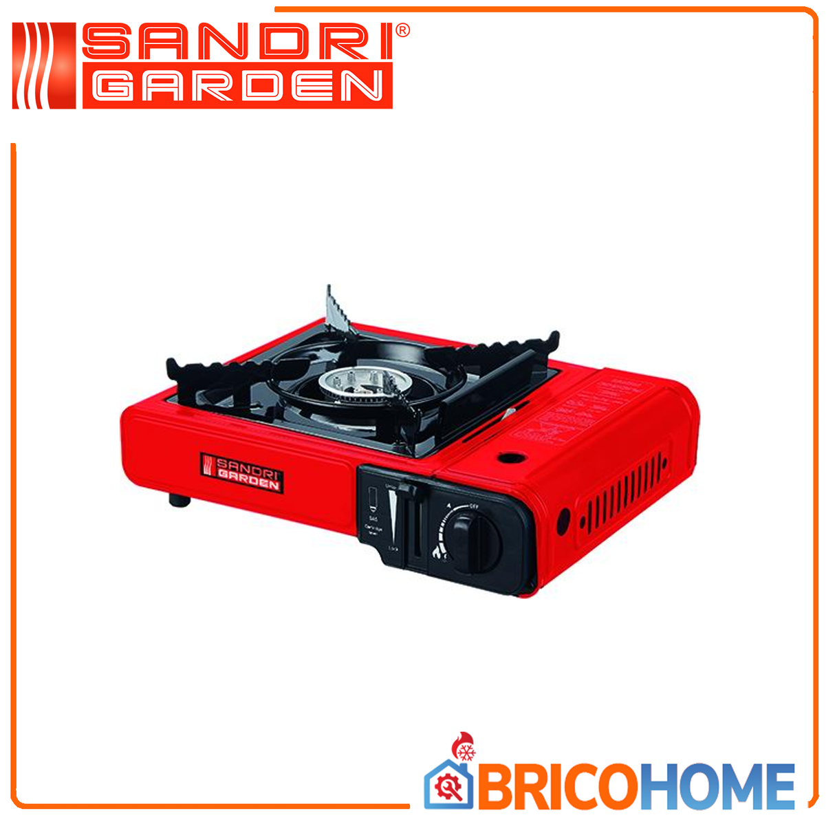 SandriGarden Fornello a gas portatile 1 fuoco 2,2kw Texas