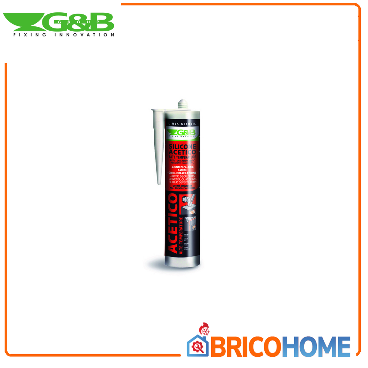 Silicone acetico per alte temperature 310ml GEBOSIL