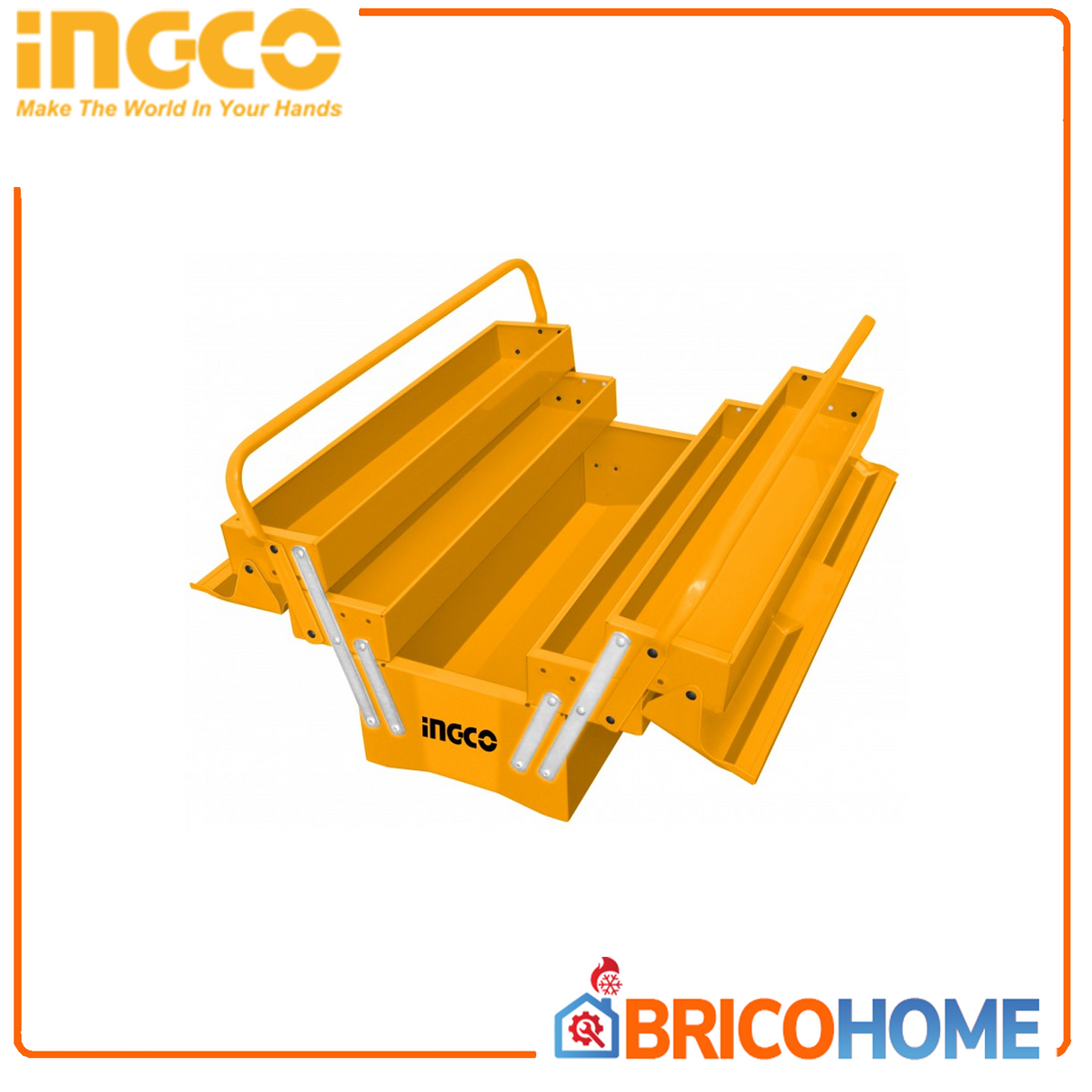 Cassetta porta attrezzi in metallo 495X200X290mm INGCO