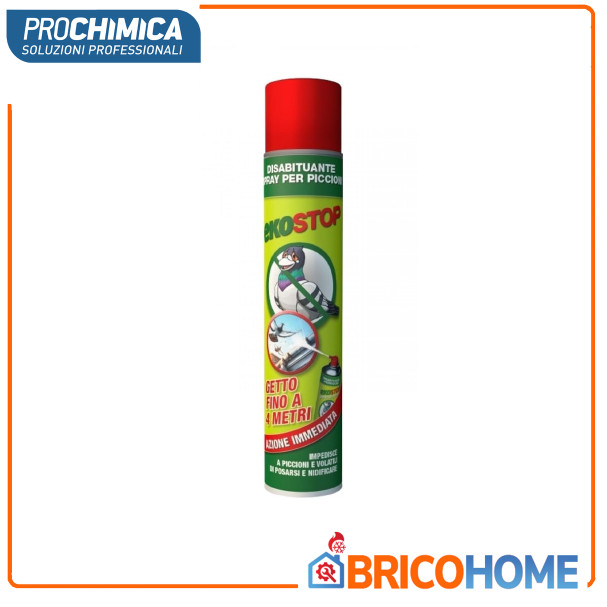 Prochimica Ekostop disabituante per piccioni e volatili 750ml con getto fino a 4 metri