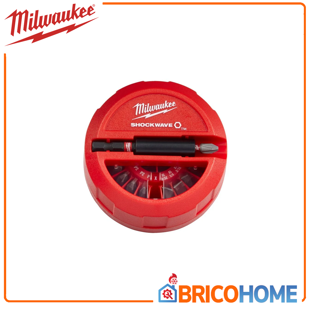 Set 15  inserti bit per avvitatori ad impulsi Shockwave - MILWAUKEE