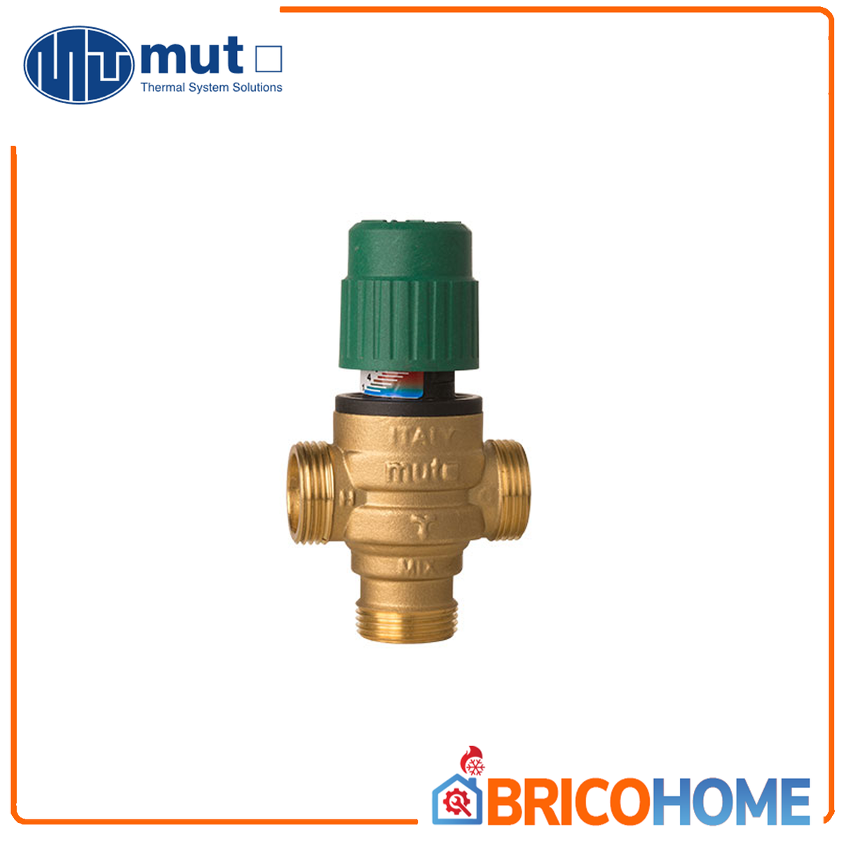 MUT Valvola miscelatrice termostatica per Solare Termico 3/4'' con bocchettoni - TWR