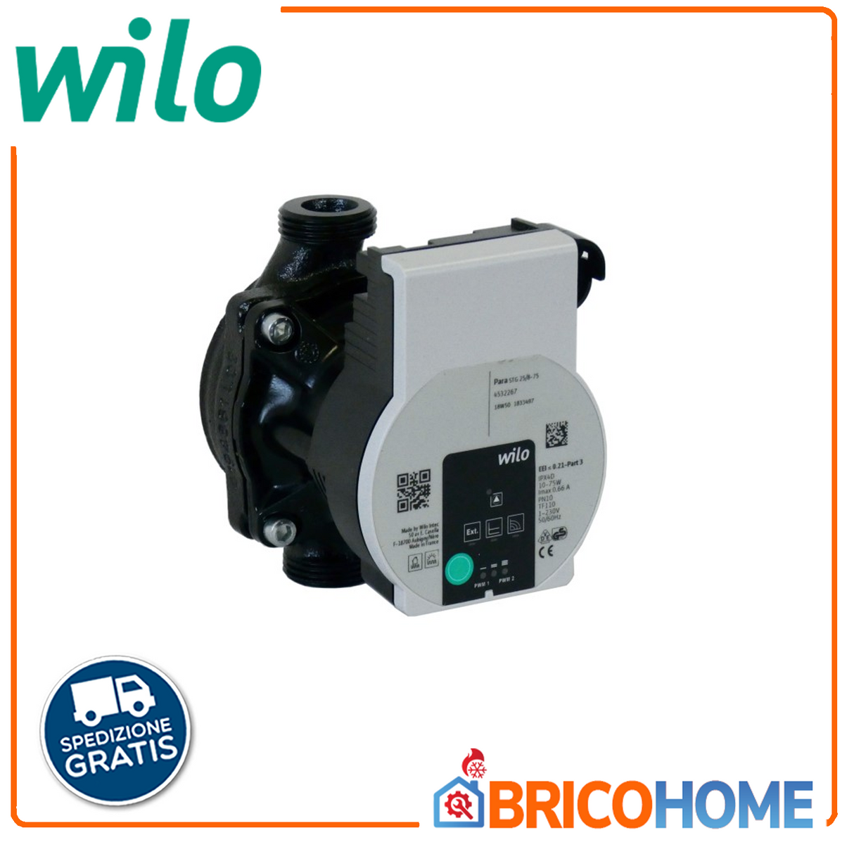 Circolatore inverter solare WILO Para STG 15/8  int.130mm