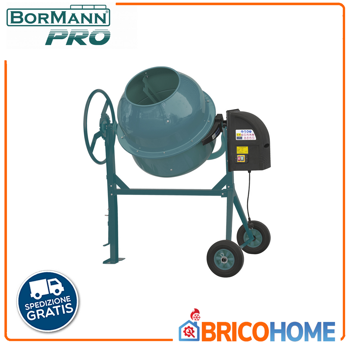 BORMANN Pro Betoniera elettrica 180L 800W BMX1810