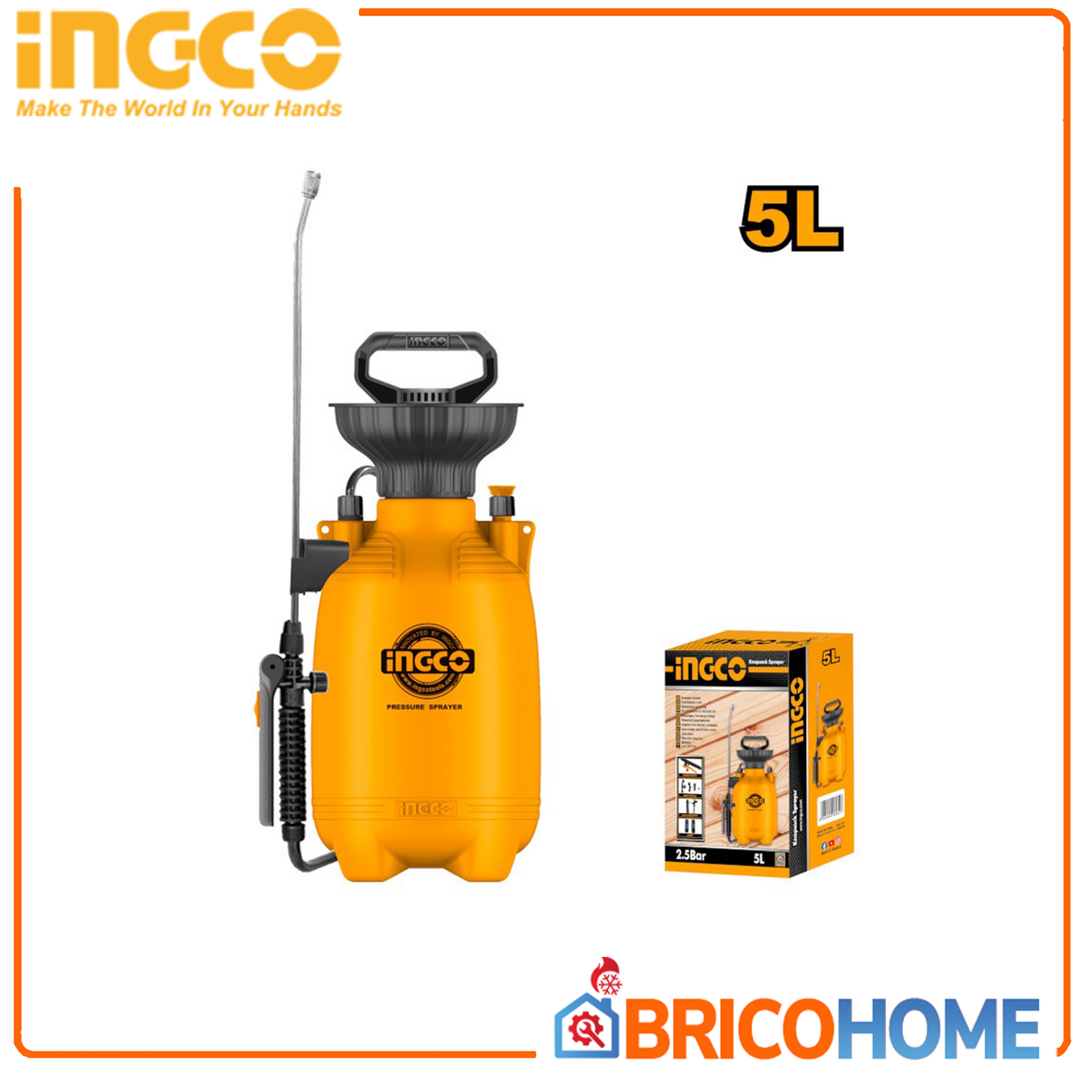 INGCO Pompa a pressione 5 litri HSPP30502