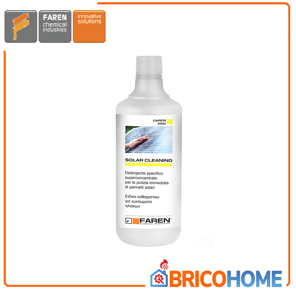 FAREN detergente concentrato per pulizia pannelli solari fotovoltaici 1LT Solar Cleaning