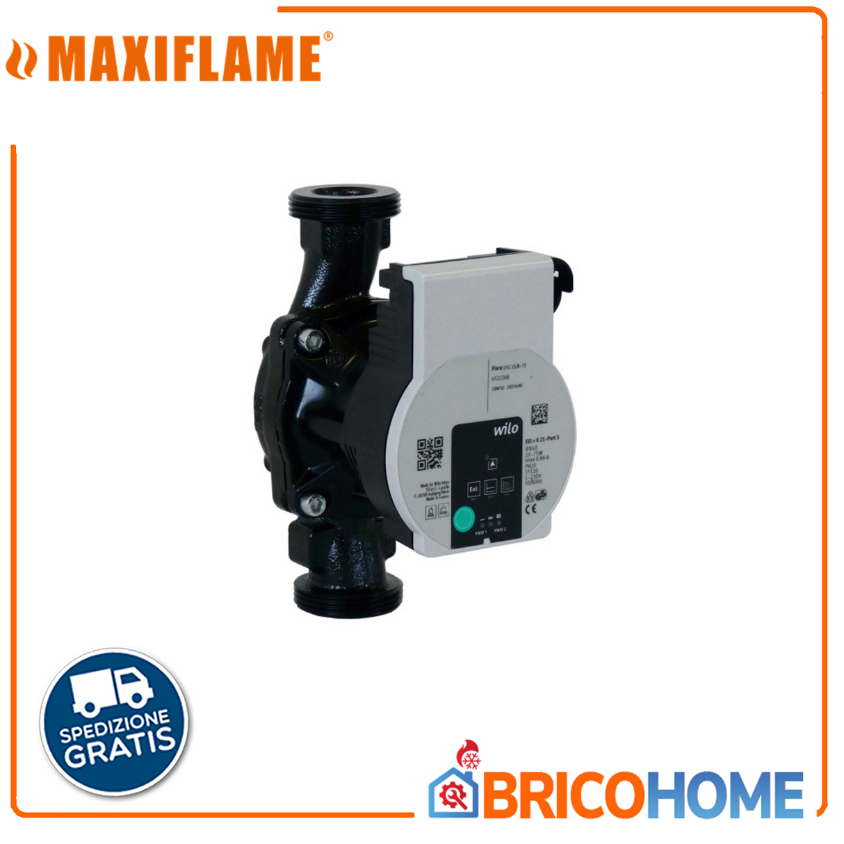 WILO Para STG 25/8 int.180mm Solar-Inverter-Zirkulator