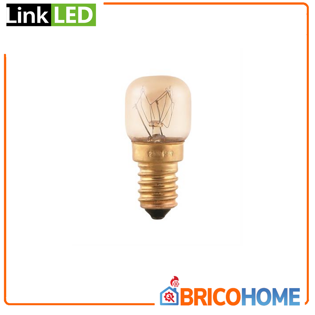 LinkLed Lampadina a peretta per forno E14 15W 3000K 300°C Pack 2pz
