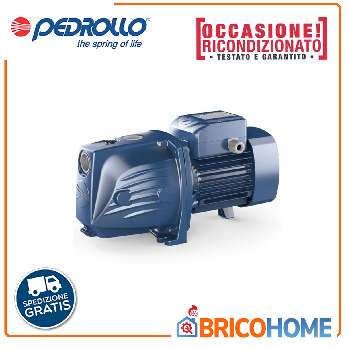 Elettropompa autoadescante PEDROLLO JSWm 2AX  - 1.5 HP - per autoclave - RICONDIZIONATO