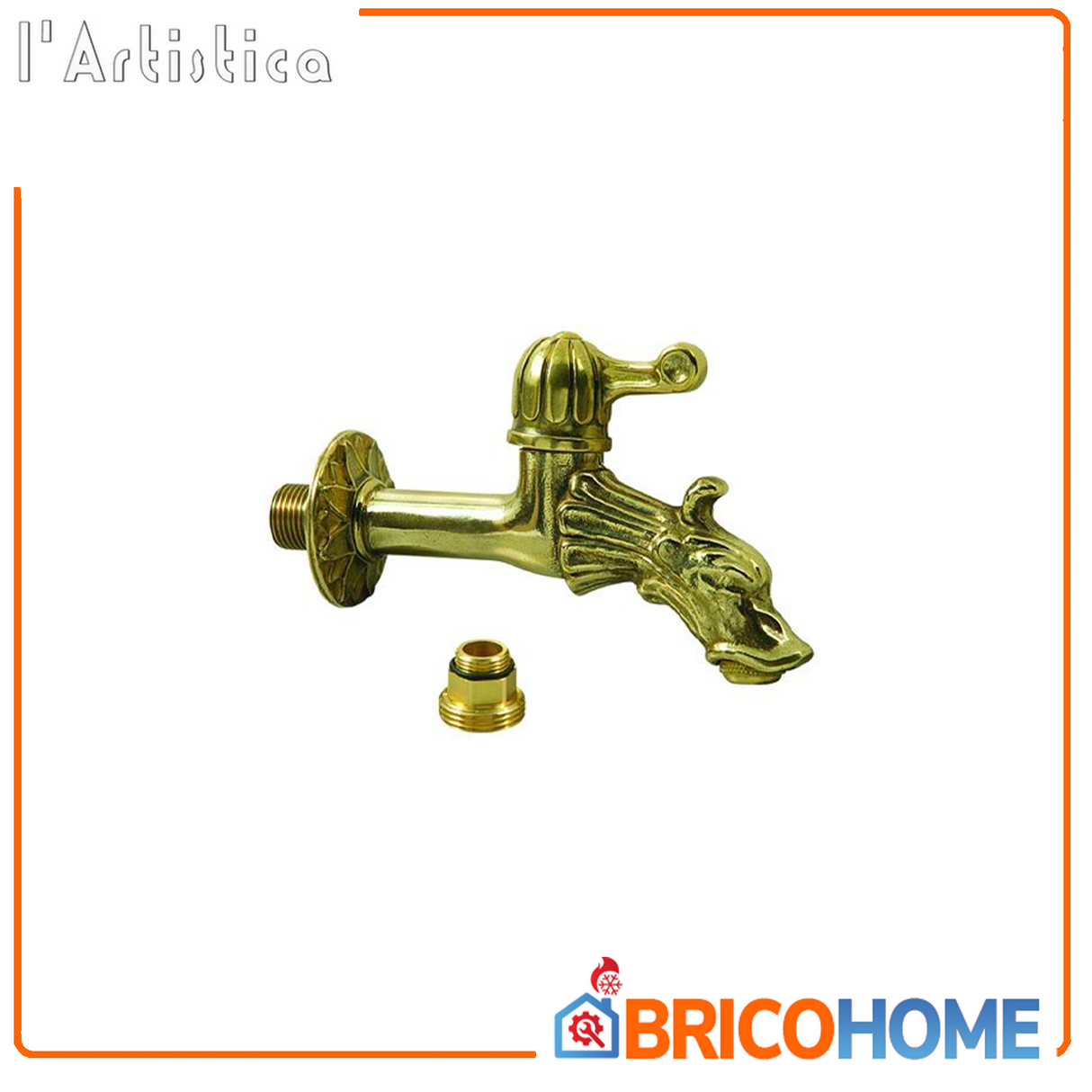 Rubinetto per fontana in ottone tipo a leva C/ROSONE ATT. 1/2"