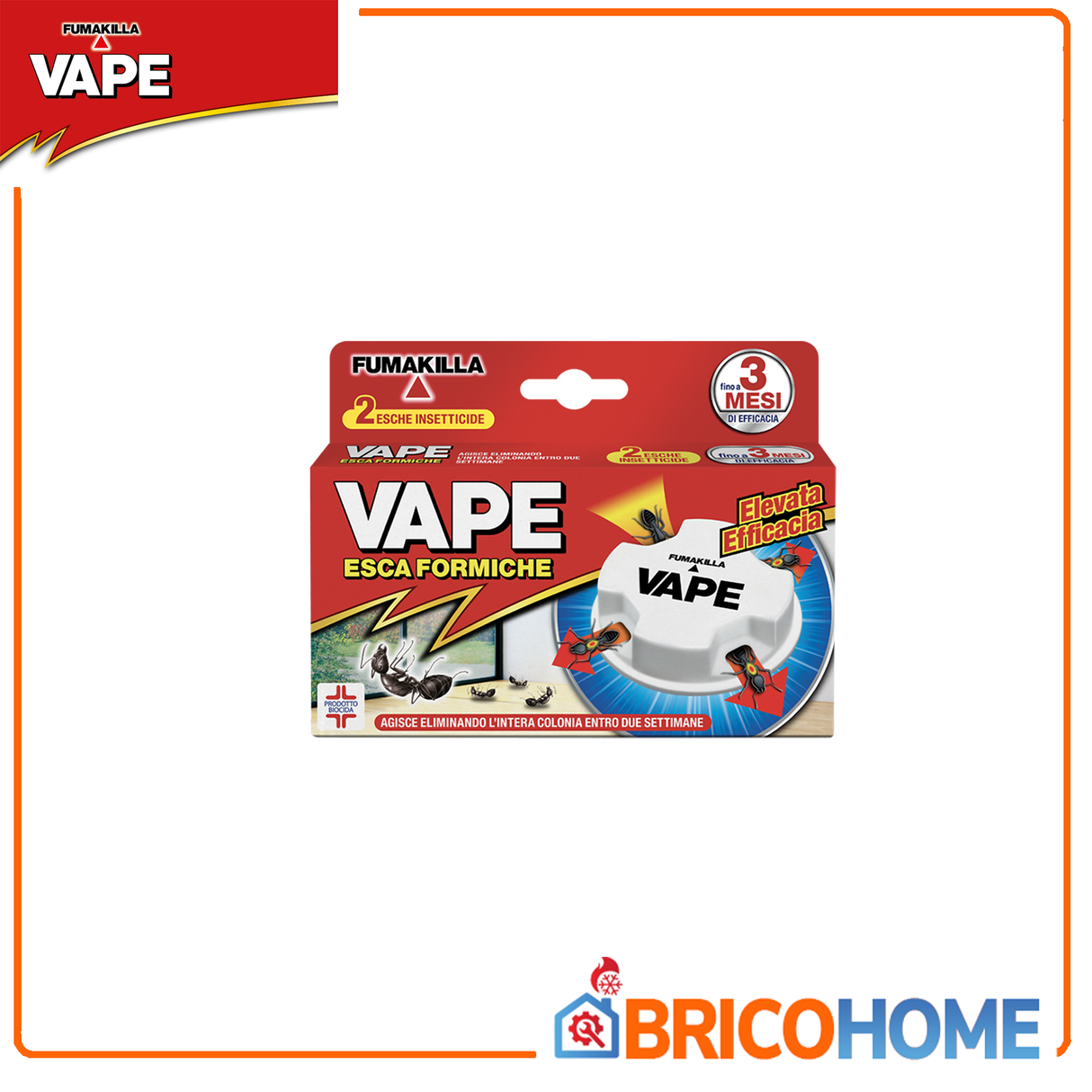 VAPE - Esca Gel per Formiche GA20166 | 2x2g | Imidacloprid | Effetto Domino sull'Intero Formicaio | Efficace fino a 3 Mesi