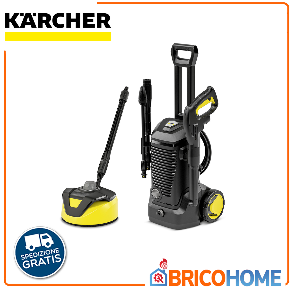 Idropulitrice acqua fredda K6 Black T5 165BAR 21000W con accessori