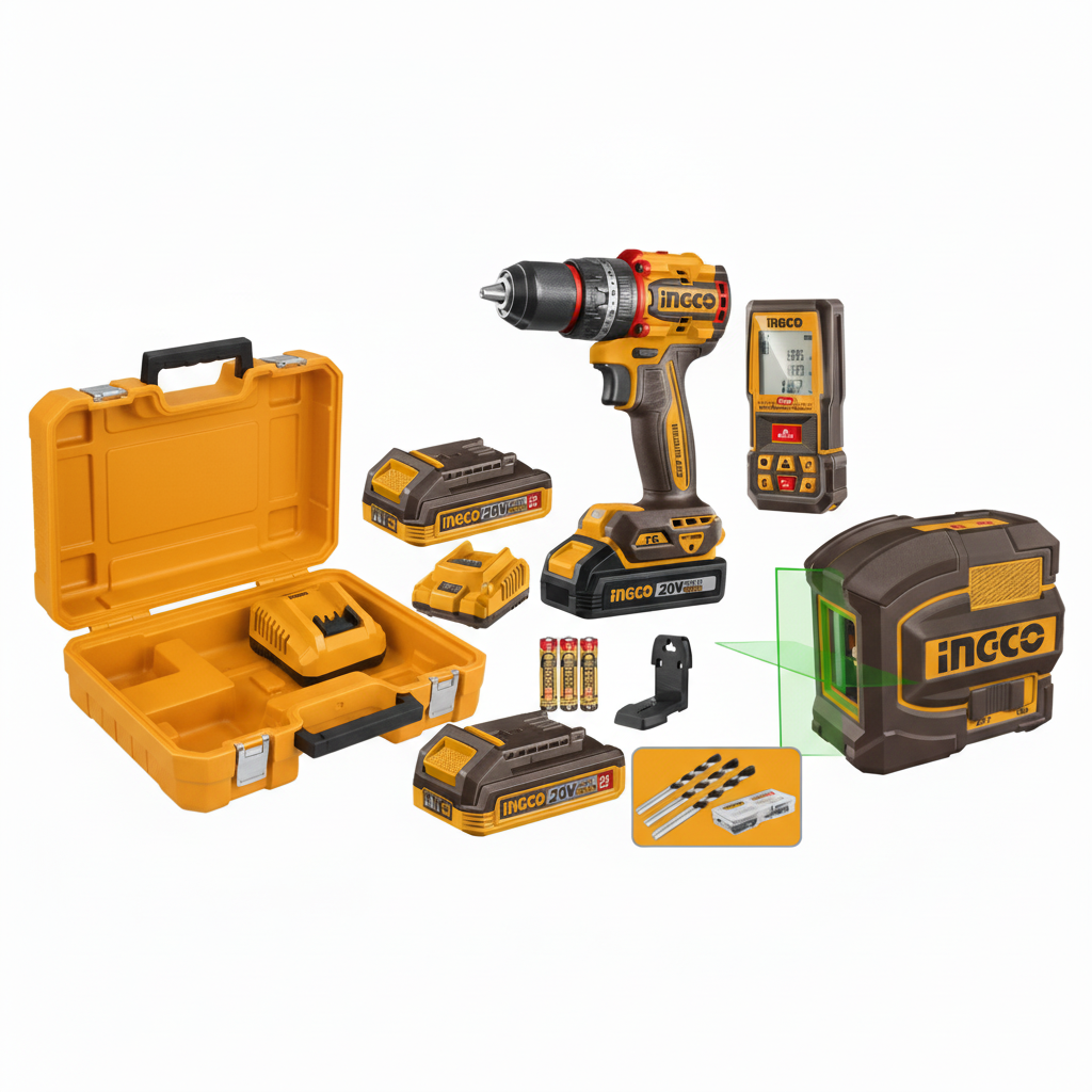 Kit INGCO P20S con 2 batterie incluse