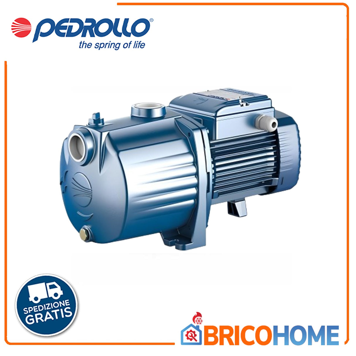 Leise Elektro-Kreiselpumpe mit mehreren Laufrädern PEDROLLO 3CPm80 PS. 0,6