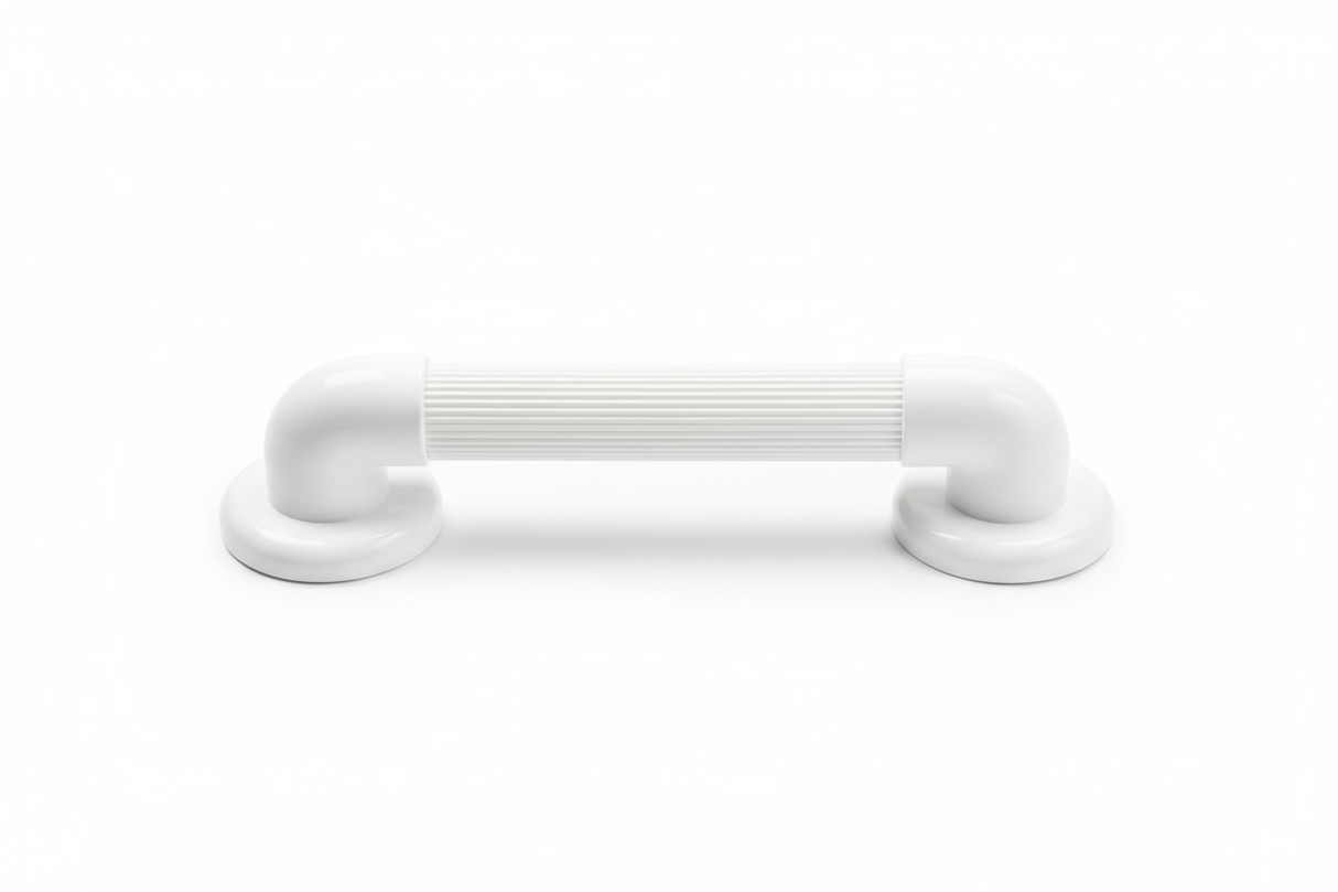Maniglione sicurezza bagno bianco 45cm orizzontale sfondo bianco