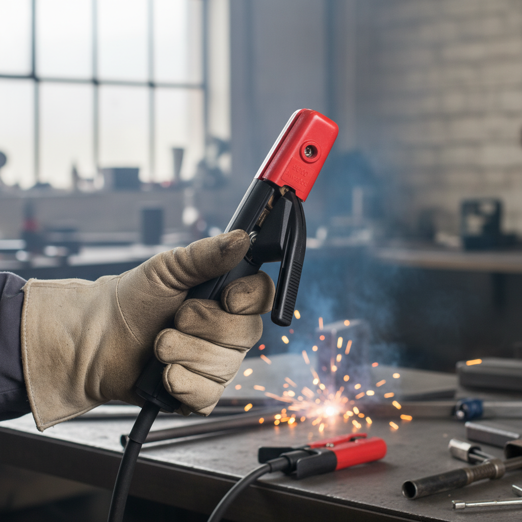 Portaelettrodo AWELCO 88300 tenuto in mano