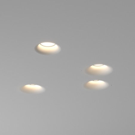 Conical recessed plaster spotlight for GU10 lamps