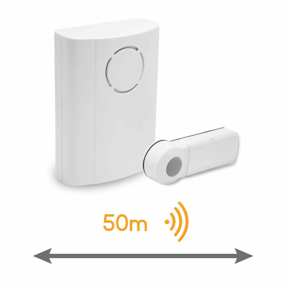 Suoneria campanello senza fili mobile o da fissare al muro Portata 100 m Extel Carillo