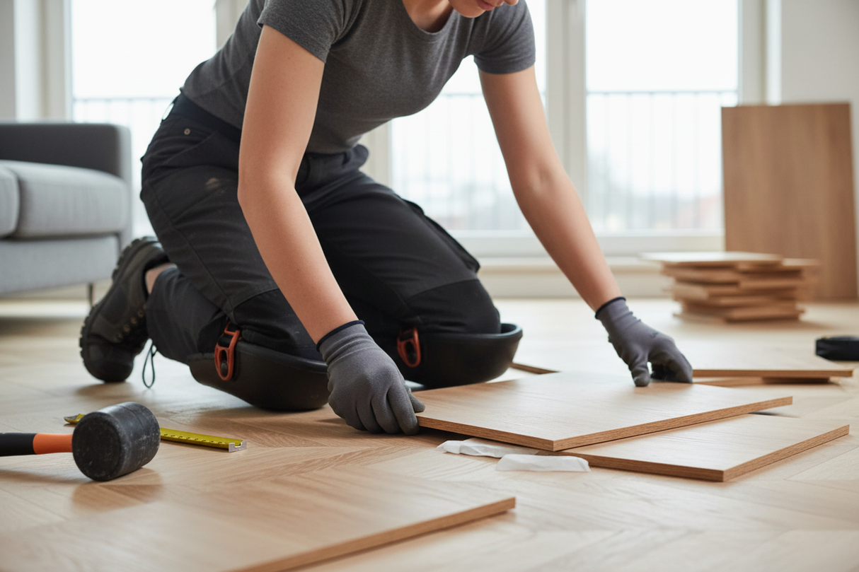 Posatrice pavimenti con ginocchiere Raimondi