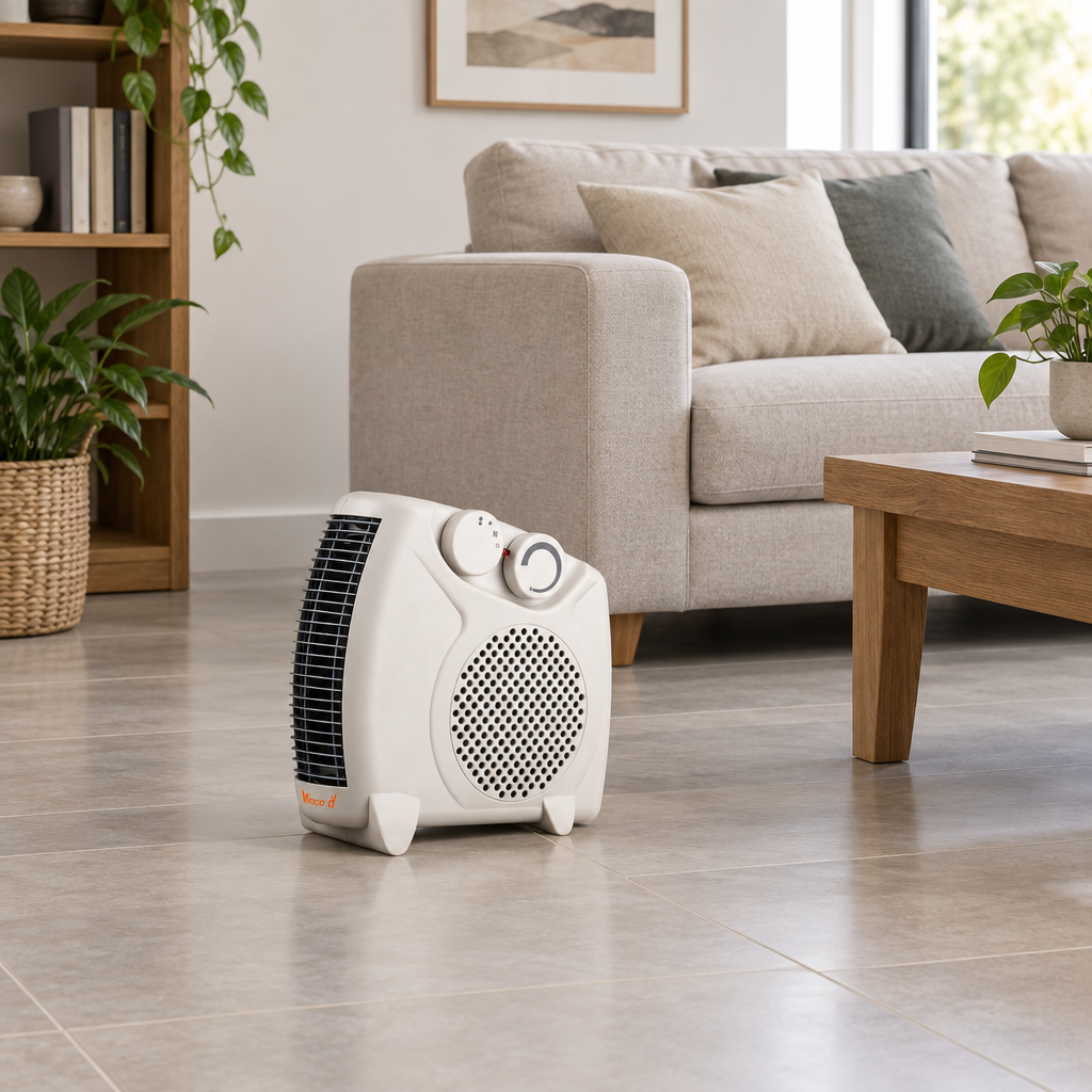 Termoventilatore in soggiorno con proporzioni più naturali
