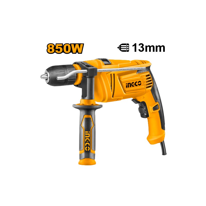 INGCO - Trapano a Percussione ID8508-2 | 850W | Mandrino 13mm | Velocita' Variabile | Reversibile | Funzione Martello