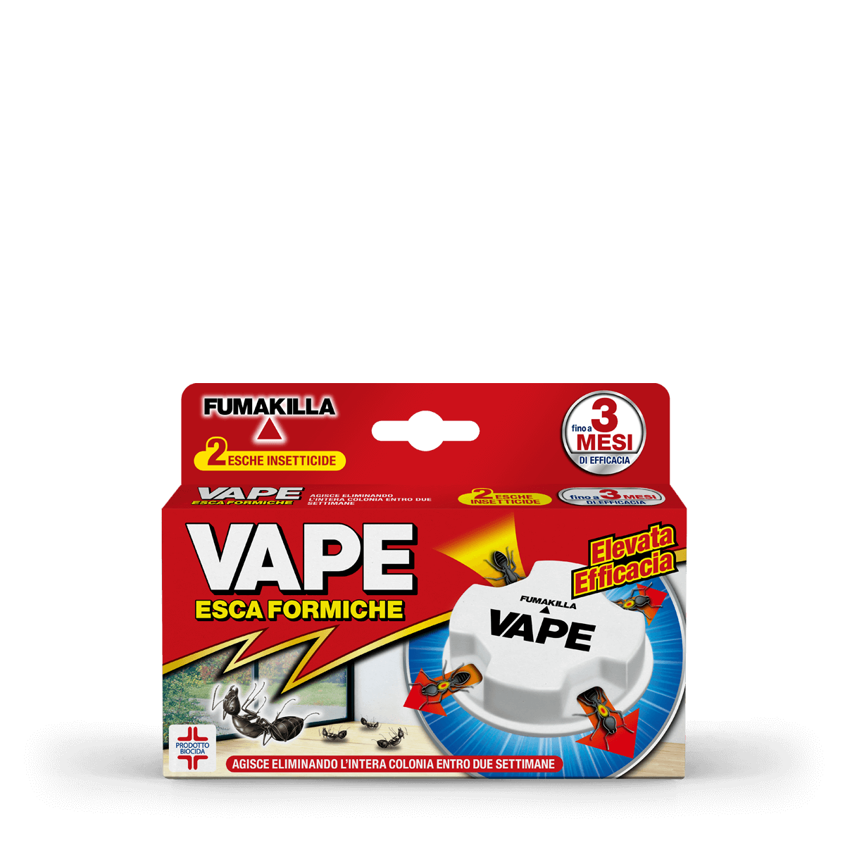 VAPE - Esca Gel per Formiche GA20166 | 2x2g | Imidacloprid | Effetto Domino sull'Intero Formicaio | Efficace fino a 3 Mesi