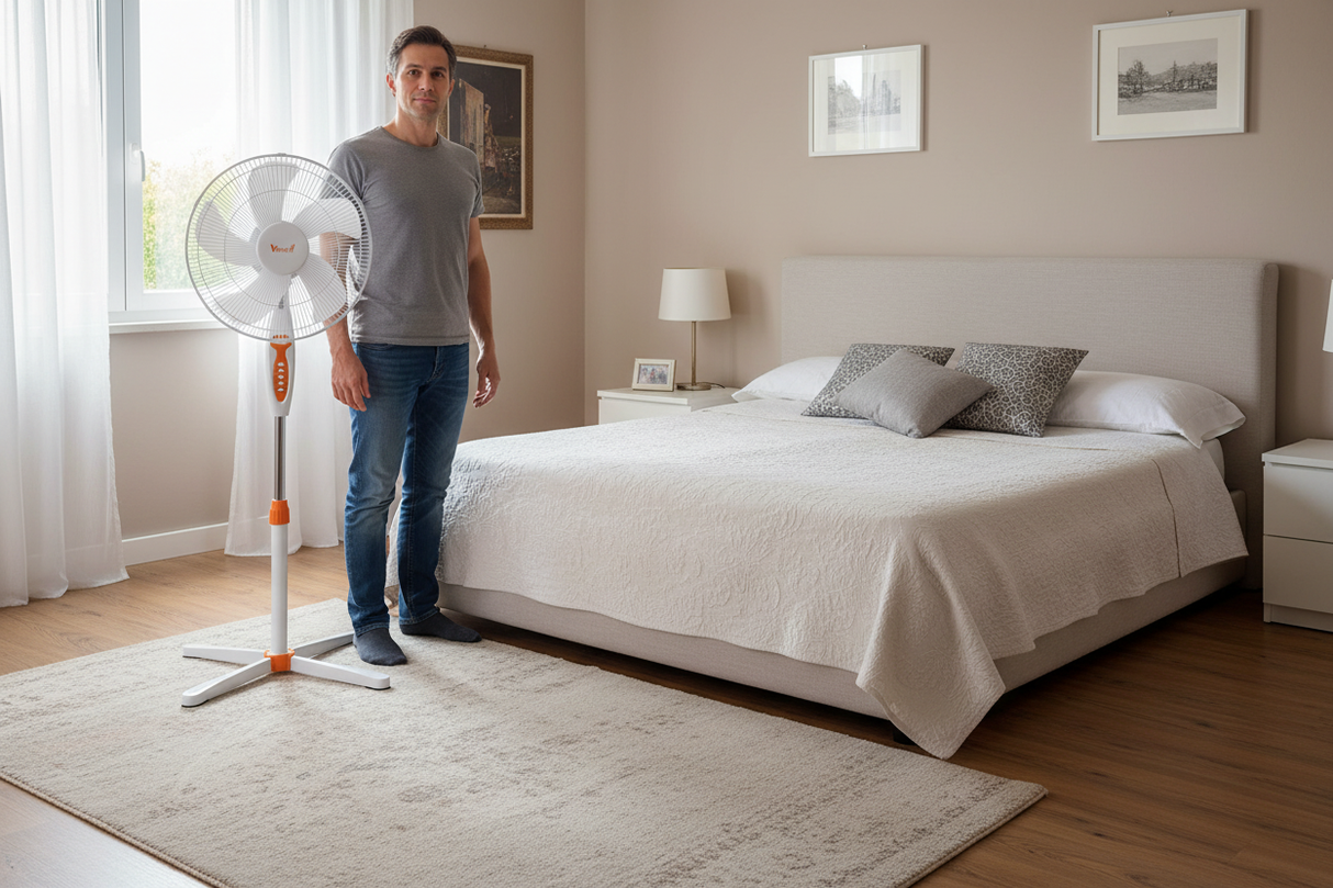 Ventilatore Vinco dimensioni reali persona confronto