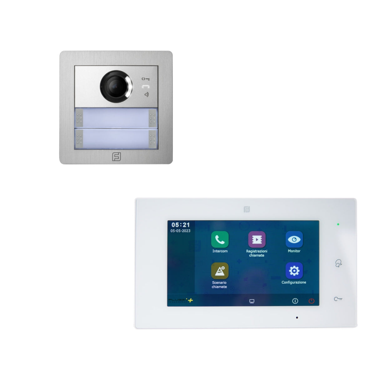 Kit videocitofono monofamiliare ''Pluggy Plus'' connesso wi-fi - 1SEPG+  FARFISA