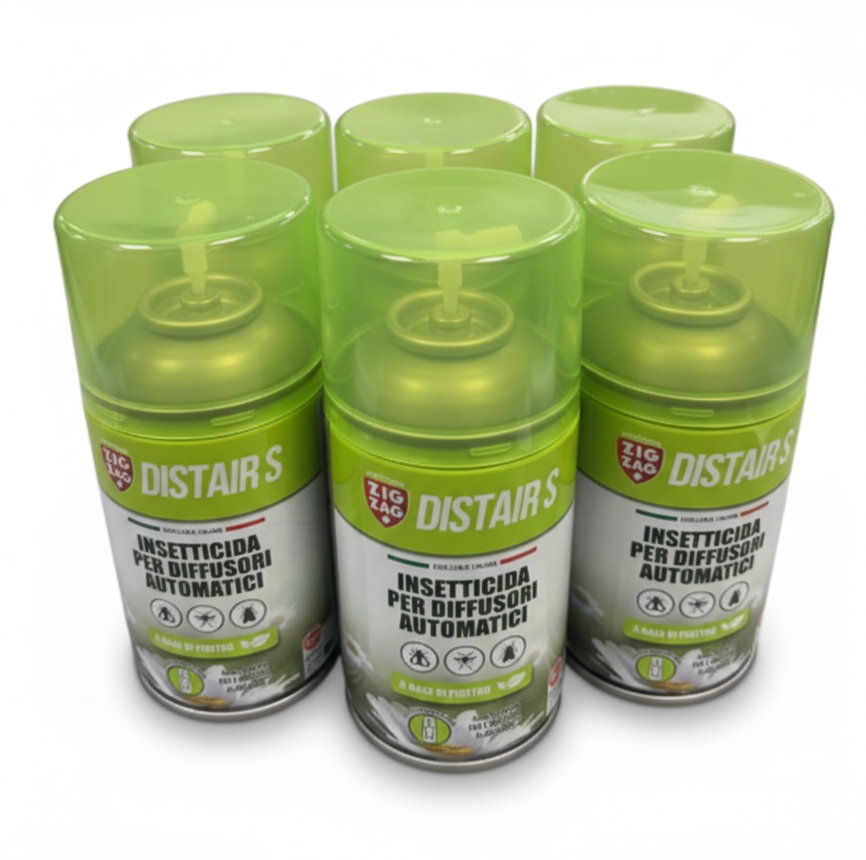 Zig Zag insetticida spray al piretro PLUS per erogatore automatico 250ml (Confezione da 6pz)