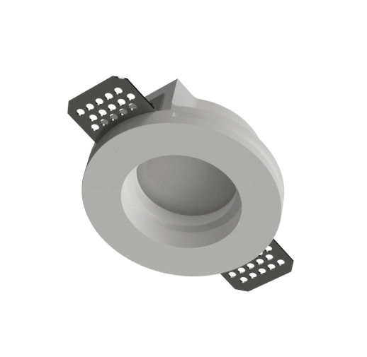 Faretto in gesso da incasso tondo per lampade GU10