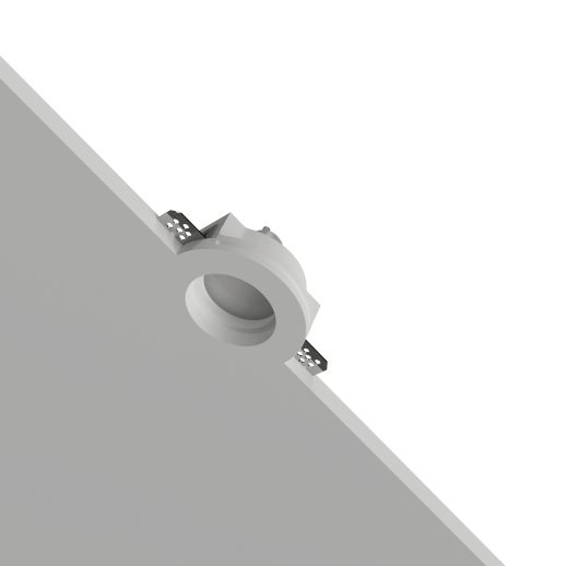 Faretto in gesso da incasso tondo per lampade GU10