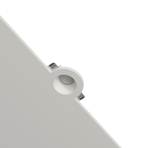 Faretto in gesso da incasso tondo diametro 12,5 cm per lampade GU10 - CSF030