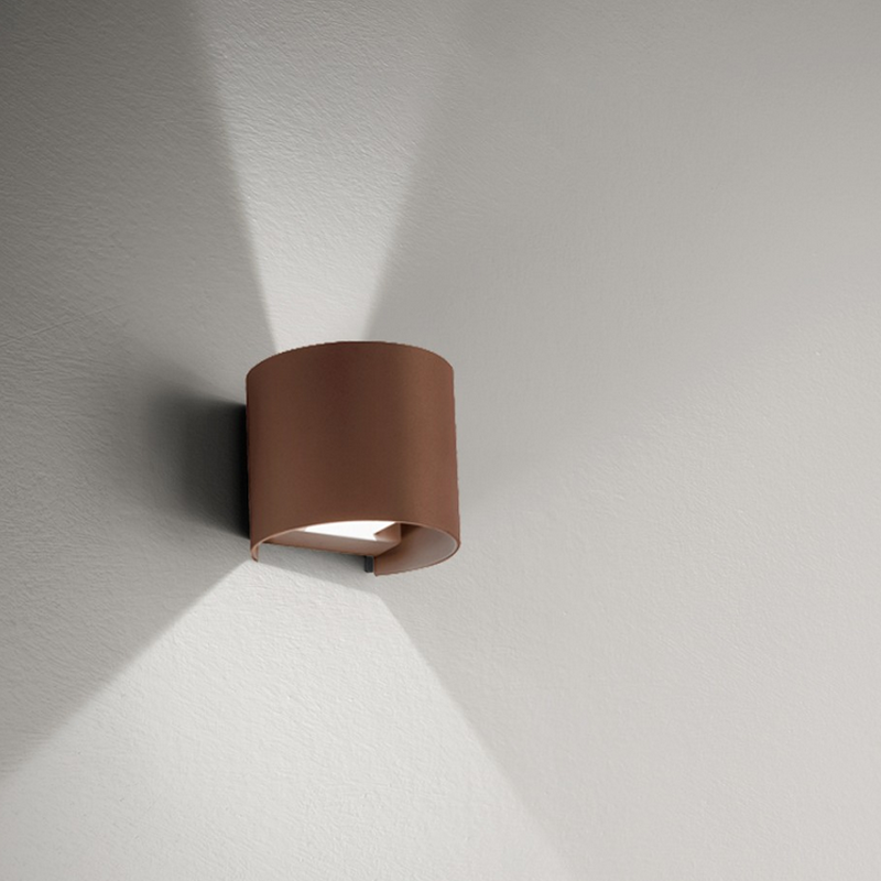 Applique alluminio Gea Led GES874 LED IP54 fascio regolabile lampada parete biemissione classica esterno - La Fattoria