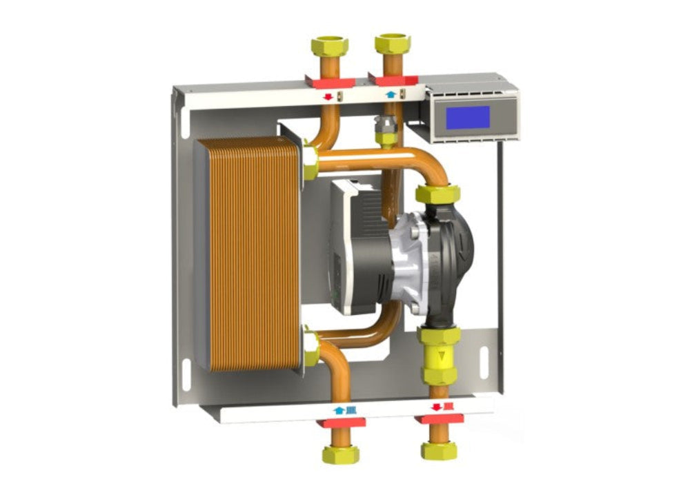 Super-compact 25/30 kW boiler / thermo-product interface module with electronic control unit and cover box