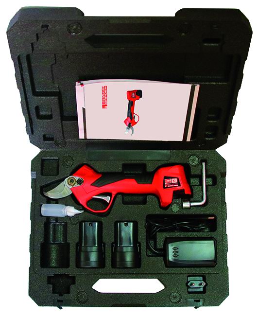 Bürstenlose Gartenschere Sandri Garden SG-FP LI – mit 2 14,4 V 2 Ah-Batterien