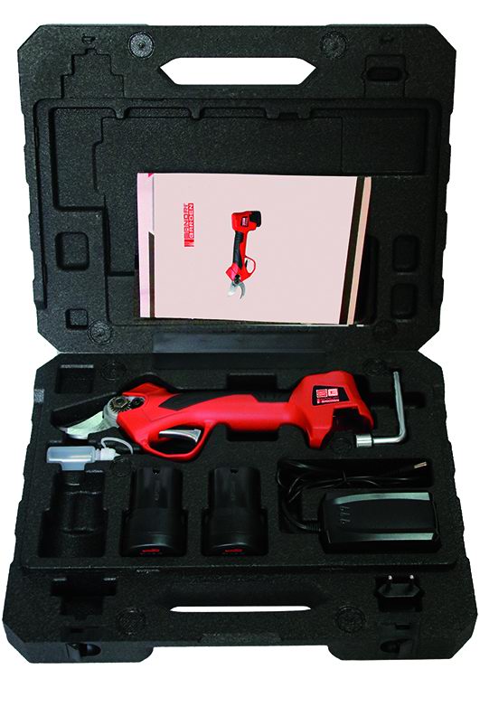 Bürstenlose Gartenschere Sandri Garden SG-FP LI – mit 2 14,4 V 2 Ah-Batterien