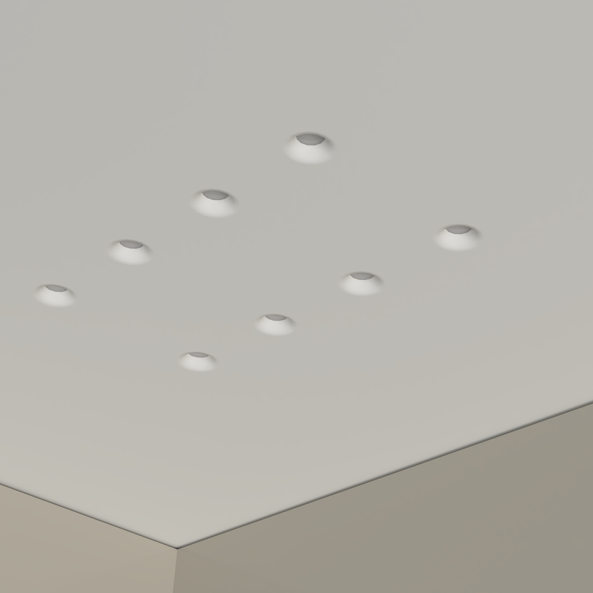 Faretto in gesso da incasso conico per lampade GU10