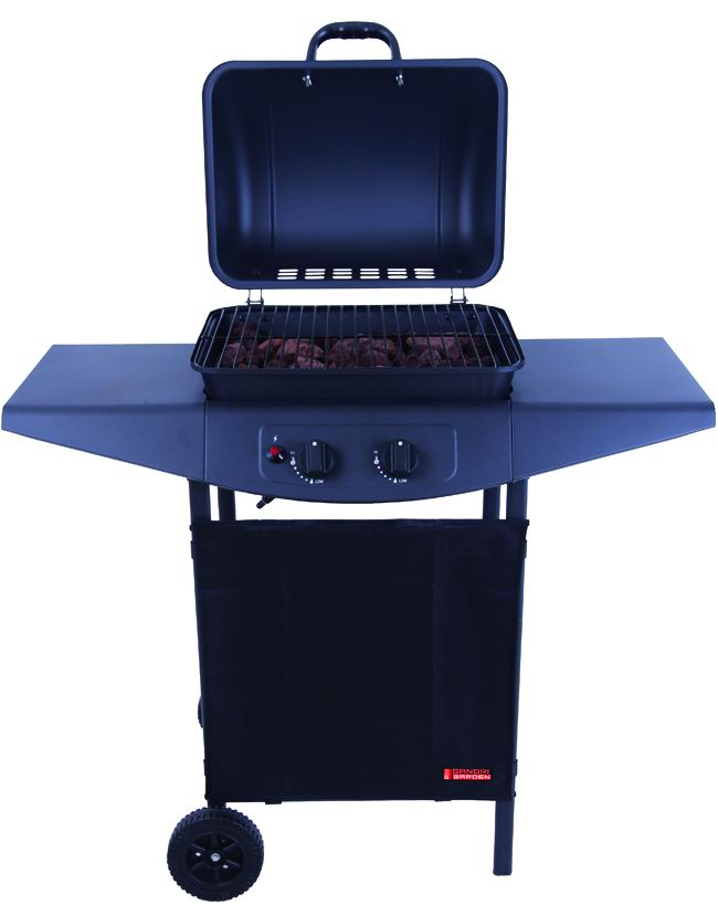Barbecue a gas 2 fuochi in acciaio 5kw - Argentina Sandri Garden