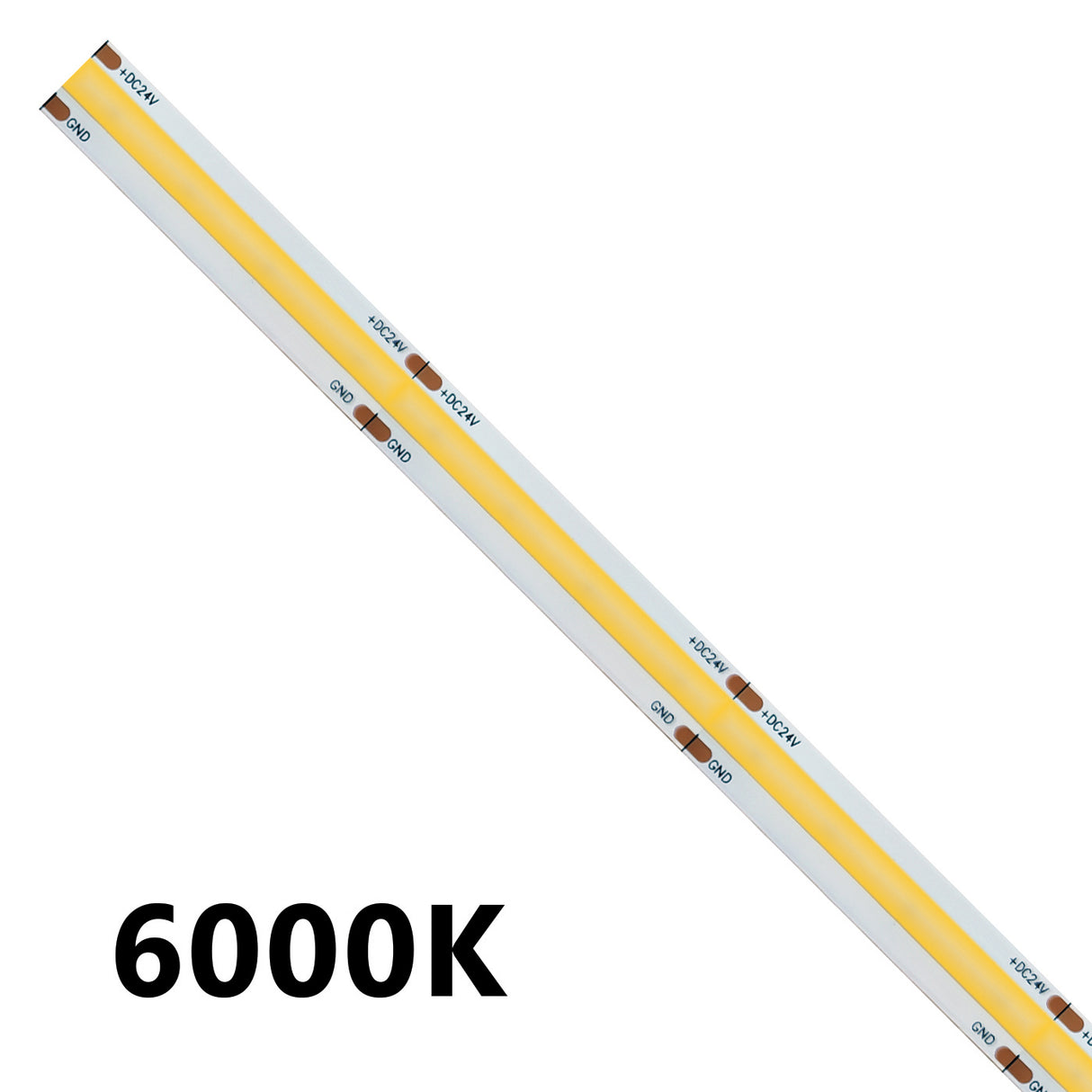 Striscia LED COB 5 metri 6000K 24V 15W/m 1500lm/m