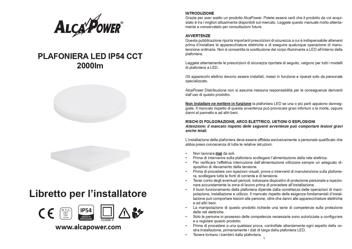 IP54 CCT 24W 2000lm quadratische weiße LED-Deckenleuchte